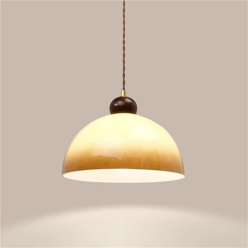 Lampe suspension vintage bois et métal suspendu classique réglable