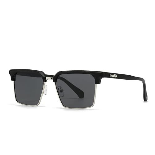 Lunettes de soleil tendance homme monture noire protection solaire urbaine
