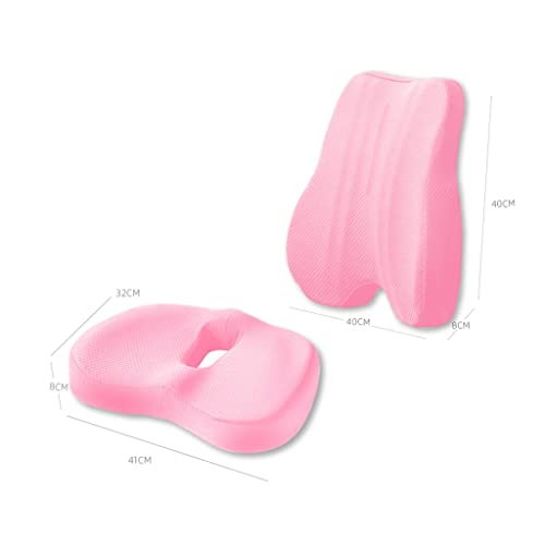 Coussin de Bureau Mousse Mémoire Solution Assise Douloureuse Coussin Chaise Rose