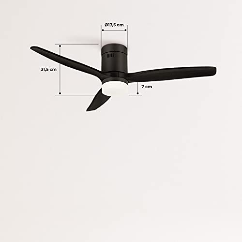CREATE/WINDCALM DC/Plafondventilator met licht DC-motor zwart/Stil, LED-licht, timer - Image 7