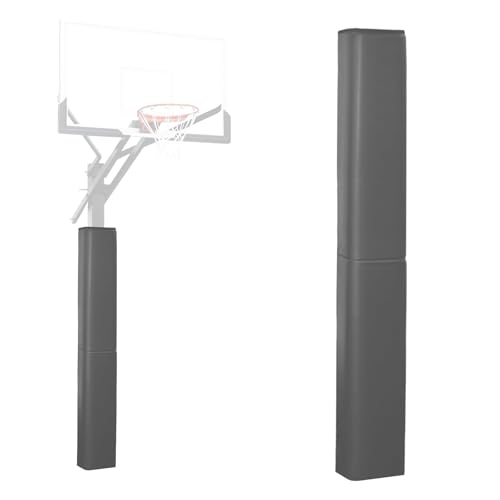 VANCL Heavy-Duty Pole Padding Outdoor Waterproof Durable Basketball Pole Pad Square UV-Resistant Pole Padding for Square Pole for Protection Grey (Fit 5x5 Inch Pole-5 Feet High)…