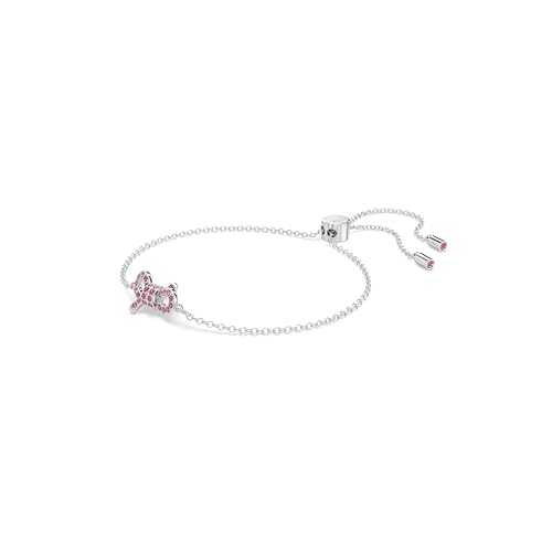 Swarovski Lifelong Bow bracelet, Bow, Pink, Rhodium Finish2