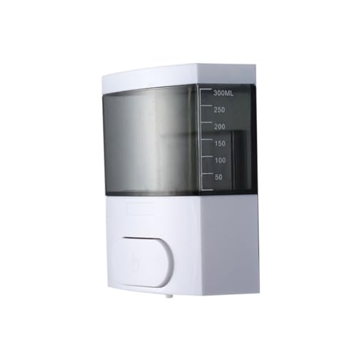 Beatifufu Plastic Wall-Mounted Soap Dispenser 300ml Refillable Pump Bottle for Body Wash Foaming Hand Soap