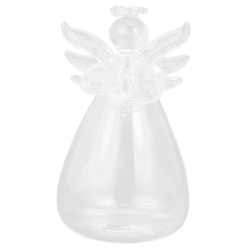 Cabilock Glass Hydroponic Angel Flower Vase Elegant European Style Decorative Glass Holder for Home Weddings Parties Unique Angel Design for Floral Arrangements Centerpiece Decor