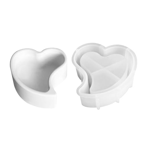 manhegari Molde para portavelas, molde de fundición en forma de corazón, decoración romántica para el día de San Valentín, resina epoxi, arte para principiantes y profesionales