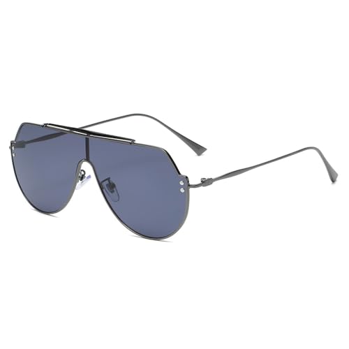 Lunettes de soleil surdimensionnées verres ovales homme femme grand format tendance
