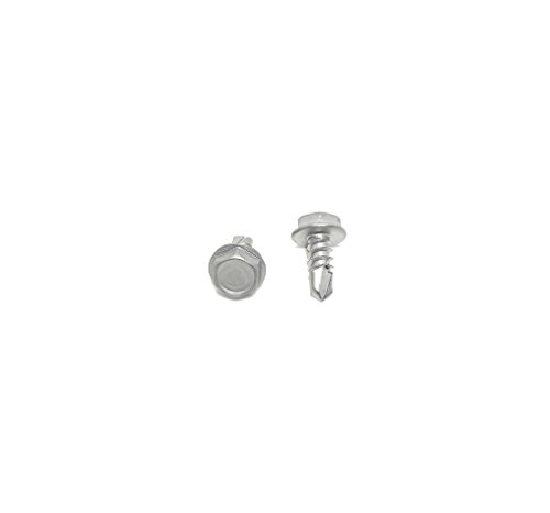 Tornillo autoperforante hexagonal 10x1/2 acero inoxidable 100 piezas miniatura 4