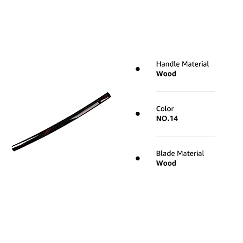 Shijian Black Lacquered Wooden Saya Red Line Pattern For Katana Swords #TOP5