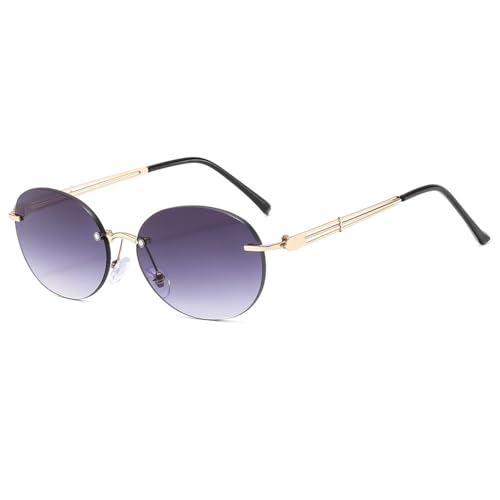 Lunettes de soleil rondes sans monture avec protection et confort ultra léger