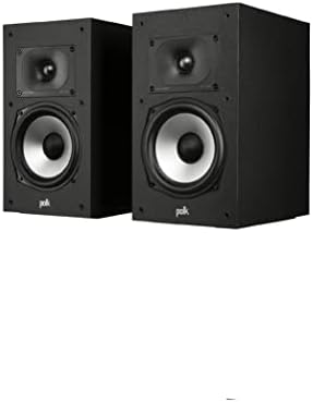Polk Monitor XT20 Pair of Bookshelf or Surround Speakers - Hi-Res Audio Certified, Dolby Atmos & DTS:X Compatible, 1" Terylene Tweeter & 6.5" Dynamically Balanced Woofer, Midnight Black