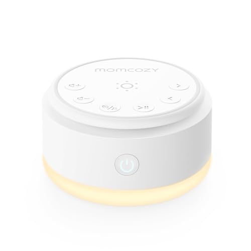 Momcozy Sound Machine for Baby-20 Soothing Sounds & Touch Warm Light Portable White Noise for Kids & Adults for Sleeping Timer and Memory | Ideal Travel Companion & Nursery Must-Have