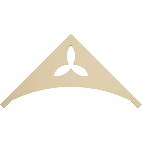 Ekena Millwork GPP036X018X100NAP Naple Architectural Grade PVC Gable Pediments, 36"W x 18"H x 1"P (12/12) Pitch