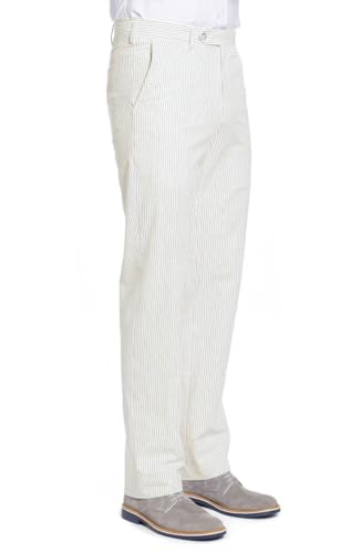 Mens Summer Seersucker Slim Fit Pants Mens Cotton Sear Sucker Suit Separate Pants Trousers2