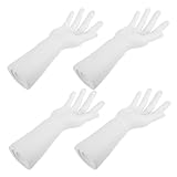 AKOOSY 4 Stück Schmuckständer Handmodell Handschuhförmiger Ringhalter Weiß Multifunktionaler Schmuckdisplay für Armbänder und Ringe Dekoration für Laden und Schaufenster