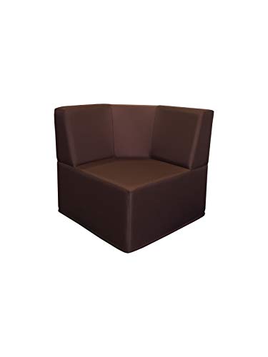 PanQube Corner SAVONA 60 armchair foam corner for children seat, Brown, 60cm x 60cm x 60cm x 30cm