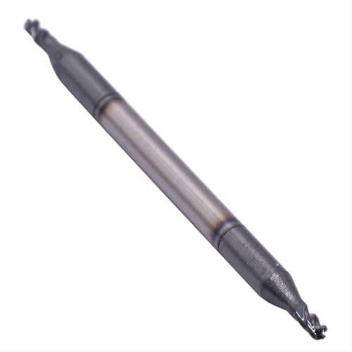 Image of BestParts 5Pcs 1 /16 inch Solid Carbide Ball Nose End Mills - Double End - AlTiN Coated, 4 Flute, 30 Degree Helix, 1 /16 inch Cutting Diameter, 1 /8 inch Shank Diameter, 1 /8 inch Length of Cut, 2 inch Overall Length