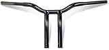LA Choppers LA-7338-12B 1-1/4in. Pullback Risers for Welded Kage Fighter T-Bars - Gloss Black