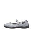 Semelle externe : Caoutchouc Naturino Ballerines en Tissu pailleté, Argent- 29