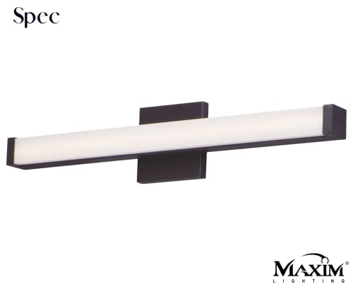 Image of Maxim Lighting Spec Bath Vanity Light | Bronze Aluminum Finish | Contemporary Indoor Light Fixture | Ideal for Bathrooms & Powder Rooms | Dimmable | Home Decor Light Fixture | 52002BZ