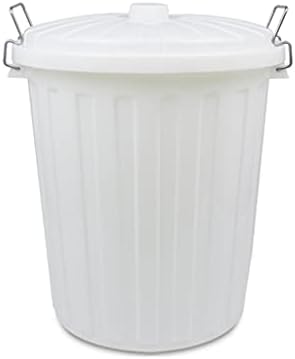 Outdoor Dustbins Waste Recycling Bins Plastic Trash Can with Lid, Round Covered Outdoor Dustbins Recycling Compost Bins Paper Storage Bins Large Capacity Outdoor Trash Recycling Bins