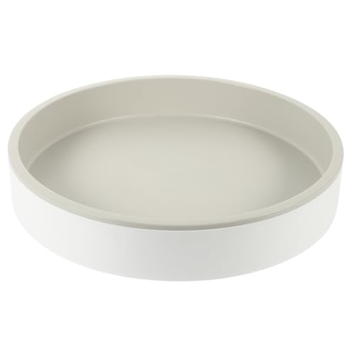 POPETPOP Soporte Giratorio y Diseño Simple de Plástico Blanco para Condimentos Capacidad Amplia Adecuado para Cocina y Baño