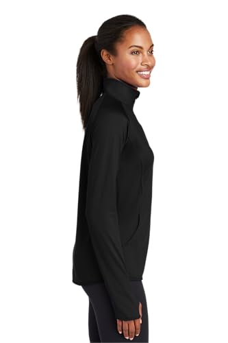 SPORT-TEK Women's Sport-Wick Stretch Quarter Zip Pullover2