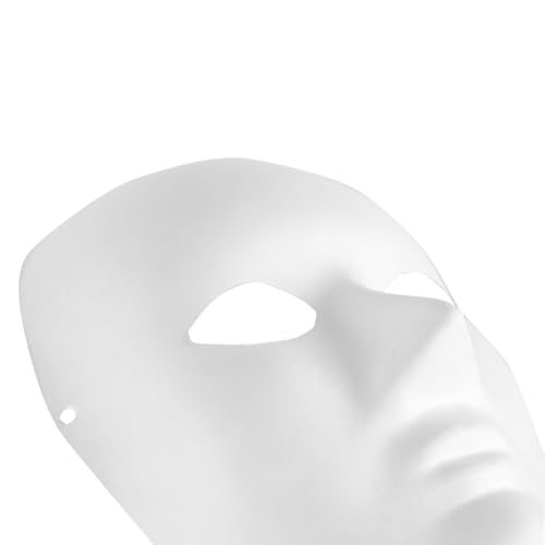 CHUENKUK Lot de 40 masques en papier blanc à peindre - Masques en papier blanc - Pour bricolage - Pour cosplay, bal masqué, fête, décoration – vue 3