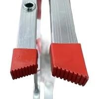 inferramenta Scala Scaletto 7 Gradini per uso professionale in Alluminio Portata 150 Kg Certificazione EN 131 Con Vano Portaoggetti