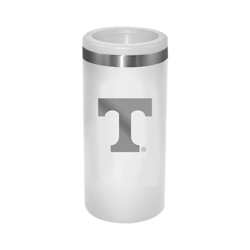 The Memory Company Officially Licensed Personalized 12oz White Stainless Steel Slim Can Holder,TN - University of Tennessee
