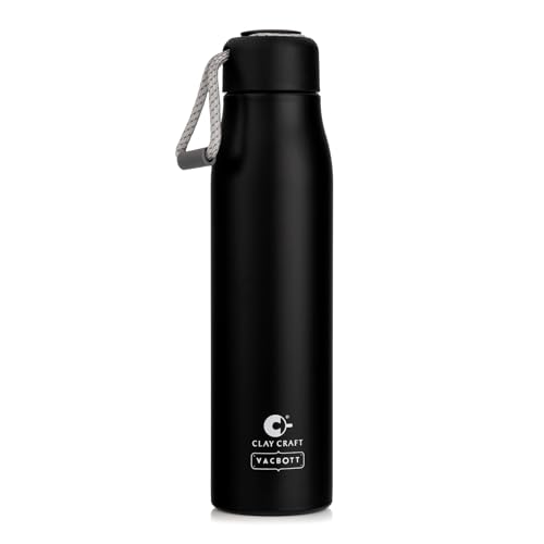 Image of CLAY CRAFT VACBOTT Kitkat Double Walled|18 Hours Hot and 24 Hours Cold Water Bottle Vacuum Insulated Flask Bottle|600ml, 1 Pcs, Water Bottles for School|Home|Gym|BIS Certified|1 Year Limited Warranty
