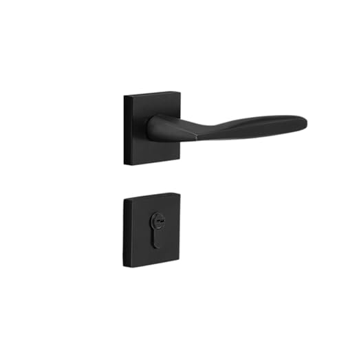 Serrure de porte de chambre intérieure type fendu carré gris acier - 6
