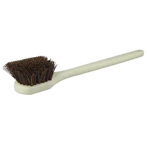 Image of Weiler 79107 20 inch Utility Scrub Brush, Palmyra Fill, Long Handle, Foam Block, Made in the USA (Pack of 12)