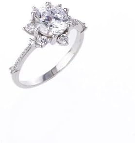 7 mm Zirkon Taşlı Lotus-Çiçek Model 925 Ayar Gümüş Üçlü Kadın Takı Seti 12 - Görsel 6