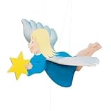  Mobile Suspension Ange Fée en bois Décoration chambre d\'enfant Bébé.