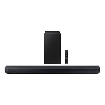 Soundbar Samsung HW-Q600C, com 3.1.2 canais, Bluetooth, Subwoofer sem fio, Dolby Atmos e Acoustic Beam.
