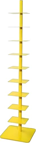Estantería de metal con rotación de tres lados para almacenar libros altos de forma accesible