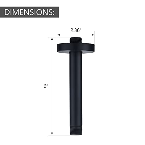 Rp61058-Rb For 6 Inches Anti-Leakage Ceiling Wall Mounted Shower Arm And Flanged For American Standard, Venetian Bronze #TOP7