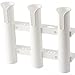 Wall Mounted Fishing Rod Holders Tubes Links Fishing Rod Holder Rack Rests (3-Pole-White)