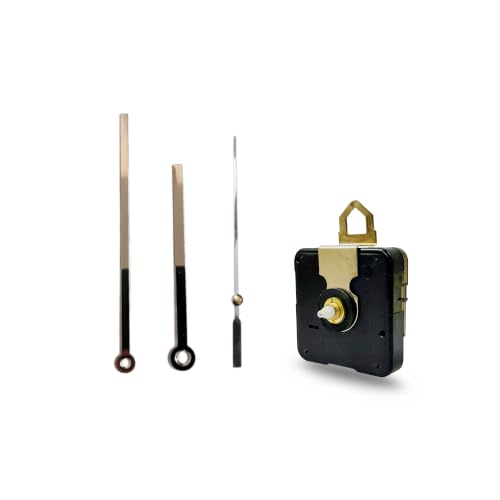 Image of 12mm Wall Clocks Silent Movement and Glossy Silver Hands, Battery Operated Clock Movement and Needles, Replacement Clock Machine with Hands (Silver State Pati)