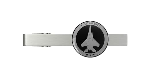 F-15 Strike Eagle multirole fighter aircraft Silver Tie Clip Tie Bar Veteran Gift
