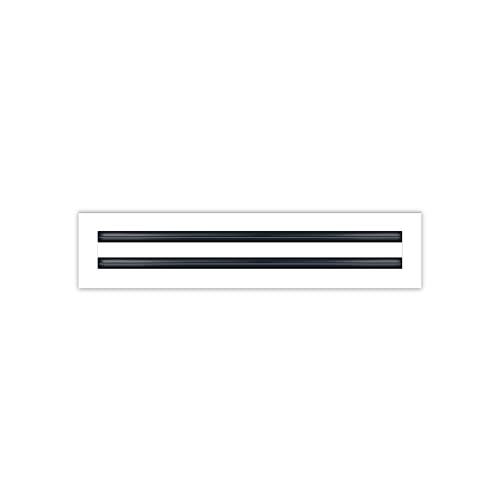 Image of BUILDMART - 16x4 White Modern AC Vent Cover - Decorative Air Vent - Standard Linear Slot Diffuser - Register Grille for Ceiling, Walls & Floors - Texas Buildmart