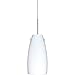 Besa 1JT-151207-LED-SN Transitional One Light Pendant from Tao Collection in Pewter, Nickel, Silver Finish,