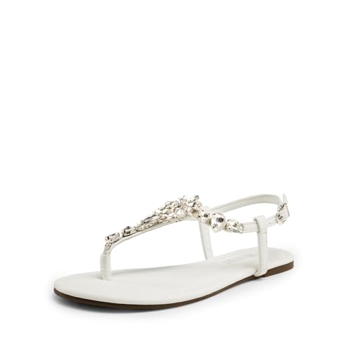Image of DREAM PAIRS Women's Rhinestone Flat Sandals