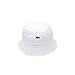 Lacoste Unisex Solid Little Croc Bucket Hat, Small, White