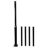 DHQCQL Palo per lampioni a energia solare, con picchetto e telaio di fondazione, resistent...