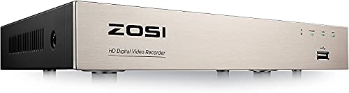 ZOSI H.265+ 5MP Lite 8 Channel CCTV DVR Recorder, 8CH 1080p Hybrid 4-in-1 Analog/AHD/TVI/CVI Surveillance DVR for 720P/1080P Security Camera System with No Hard Drive (Renewed)