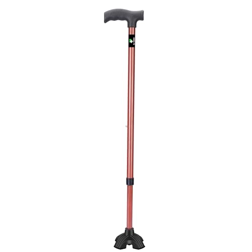 Image of Black Edition Premium Walking Stick with Adjustible Height, Sturdy Steel Body for Men /Women, Patients, Old People (Copper RubberBase)