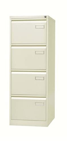 ARCHIVADOR METÁLICO BISLEY, 4 CAJONES con Cerradura, Colore Beige, Medidas 132X47X62 (ALTOXANCHOXHONDO), para Carpetas A4 Y Folio (PSF4) Cover