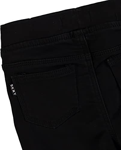 DKNY Girls 4-6X Girls Full Length Super Soft Stretch Denim Jeans (Black, 4)3