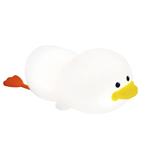 Lampe de canard en silicone blanc pour illuminer doucement la chambre de votre bébé